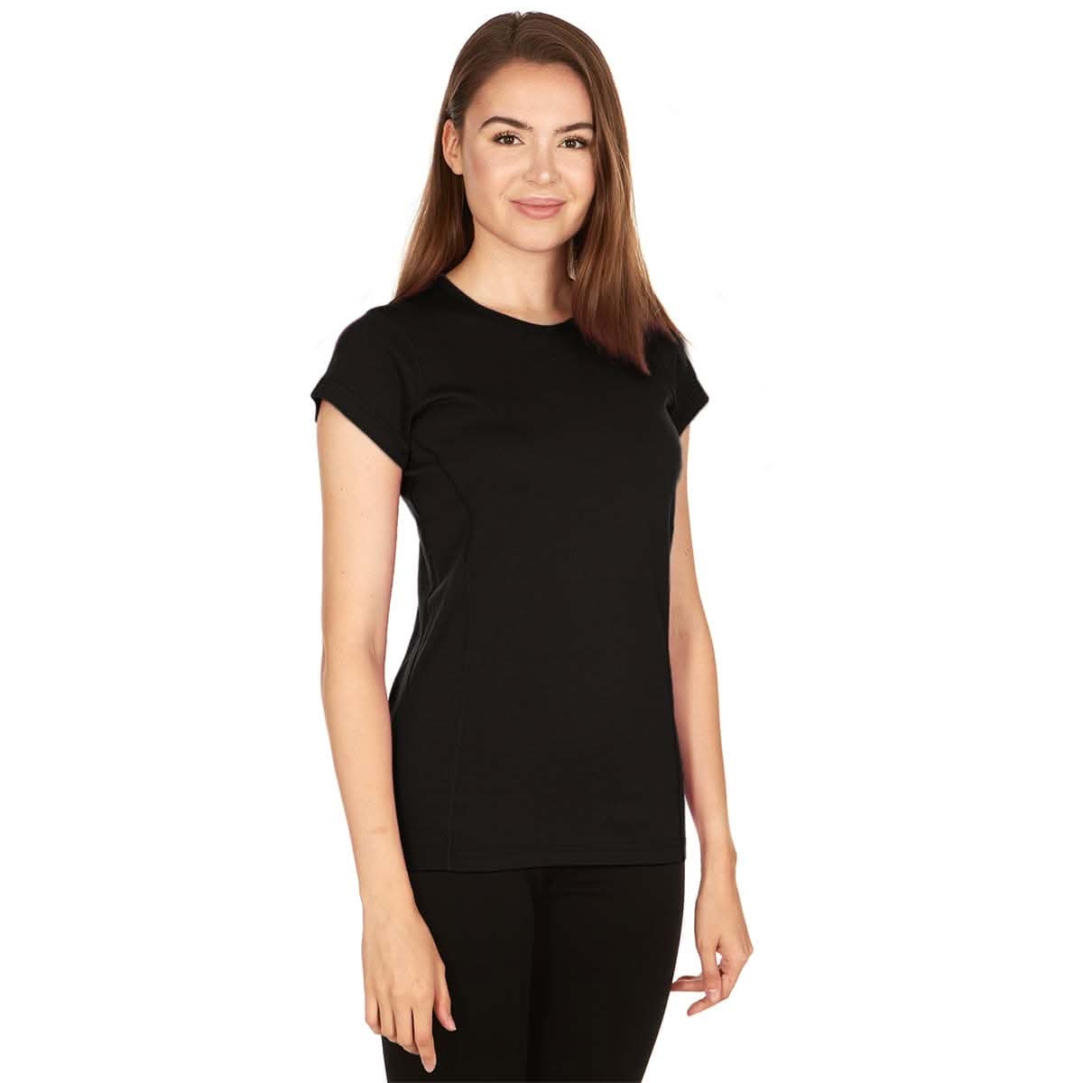 Lightweight Women's T-Shirt Crew Top - 100% Merino Wool