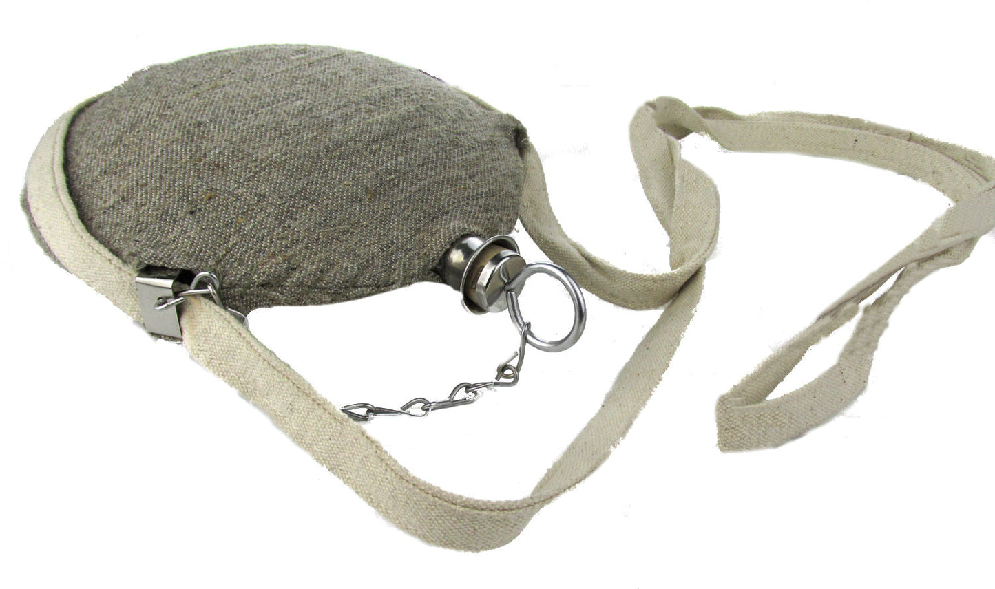 Civil War Reenactment Stainless Steel Canteen with Wool Cover