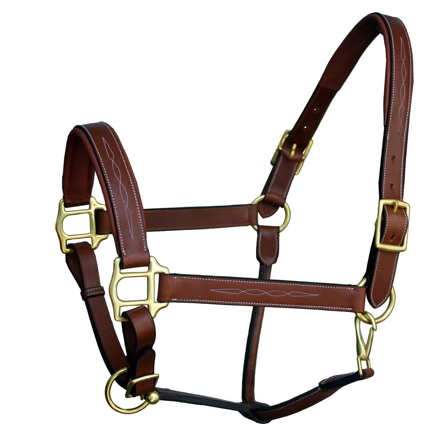 ExionPro Fancy Stitched Halter - Brass Hardware