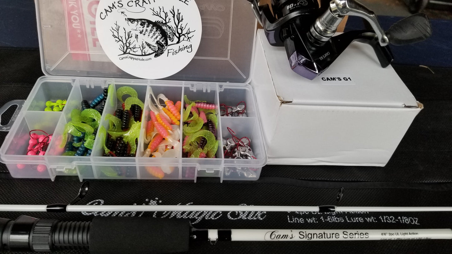 Cam's Complete Kit Signature Series "White Ghost" Titanium 6'6 Rod and Reel Kit