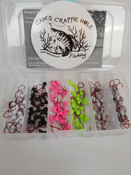 Cam's 60pc. 1/16 Hand Painted Assortment "Nasty Bend Hooks" Jighead Kit