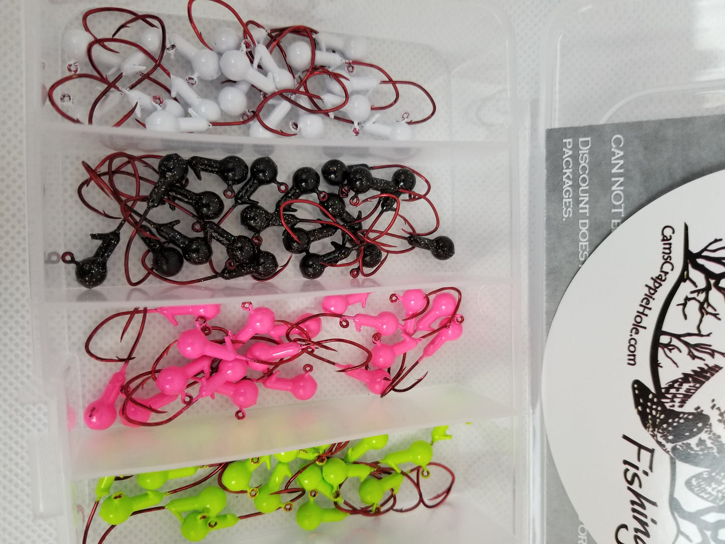 Cam's 60pc. 1/16 Hand Painted Assortment "Nasty Bend Hooks" Jighead Kit