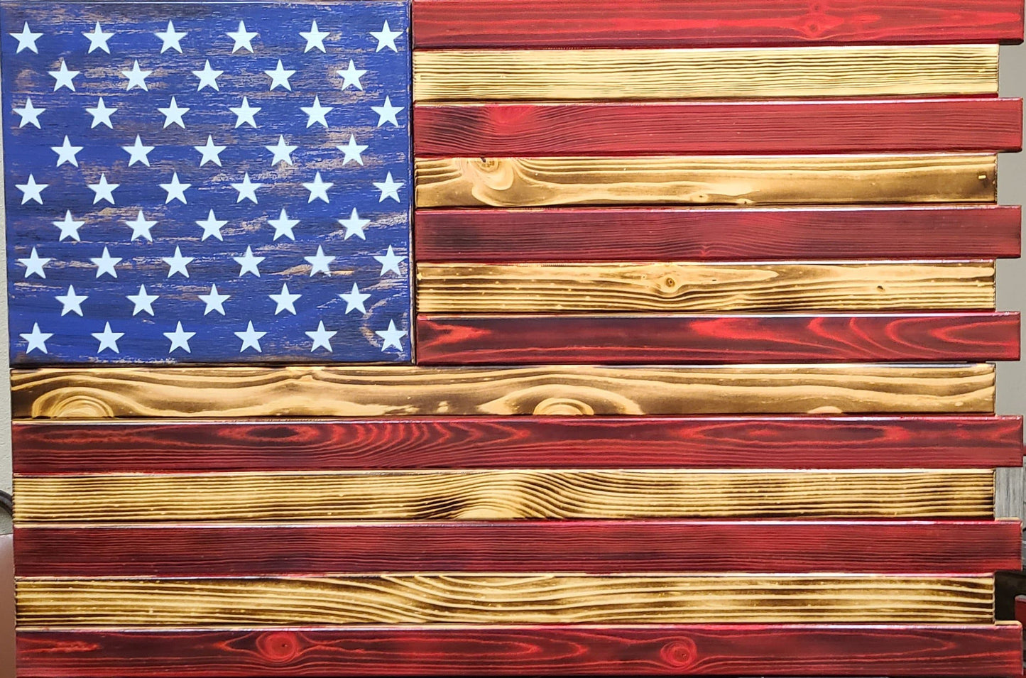 Large American Flag Gun Concealment Case with 2 Compartments