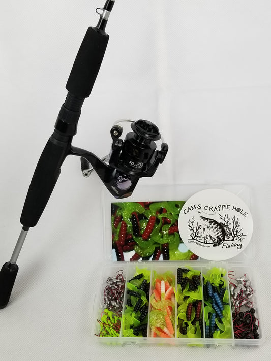 Cam's Complete 6'6" "Silver Stallion" Titanium 10+1 (BB) Ball Bearing Reel Signature Series Curly Tail Combo  Special