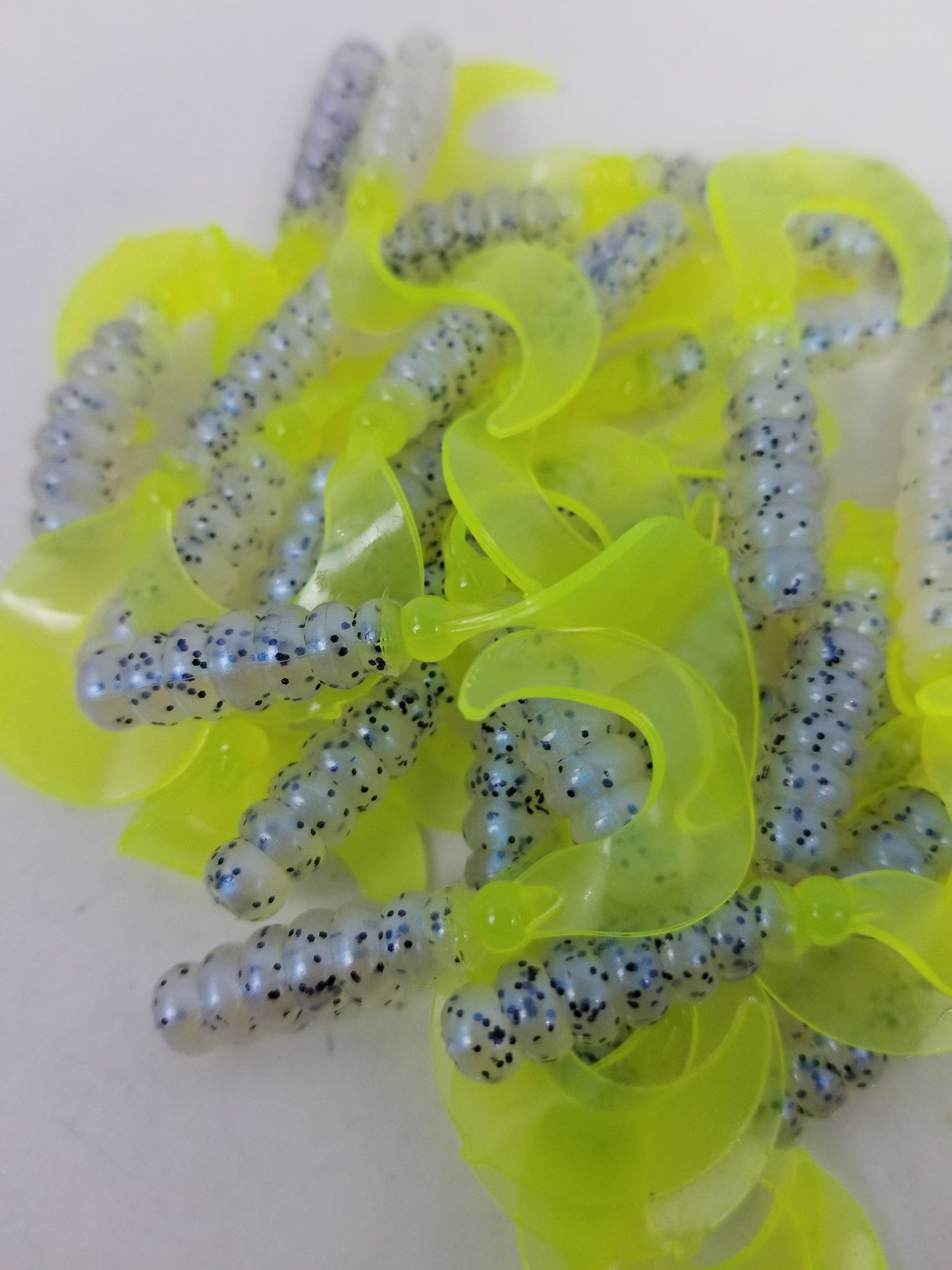 Cam's 2 in1 Kit Combo  [60pc. Hand Painted Assortment "Nasty Bend Hooks" &  All Plastic  Curly Tail & Stinger Shad [Hologram Flake] Assortment Kit