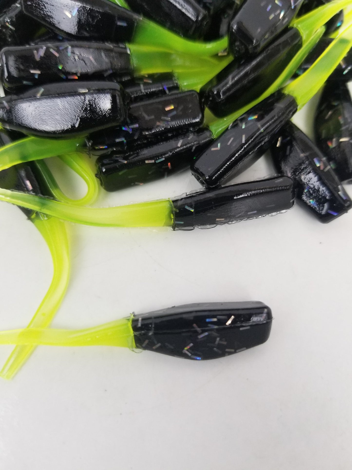 Cam's Complete All Plastic  Curly Tail & Stinger Shad [Hologram Flake] Assortment Package Kit