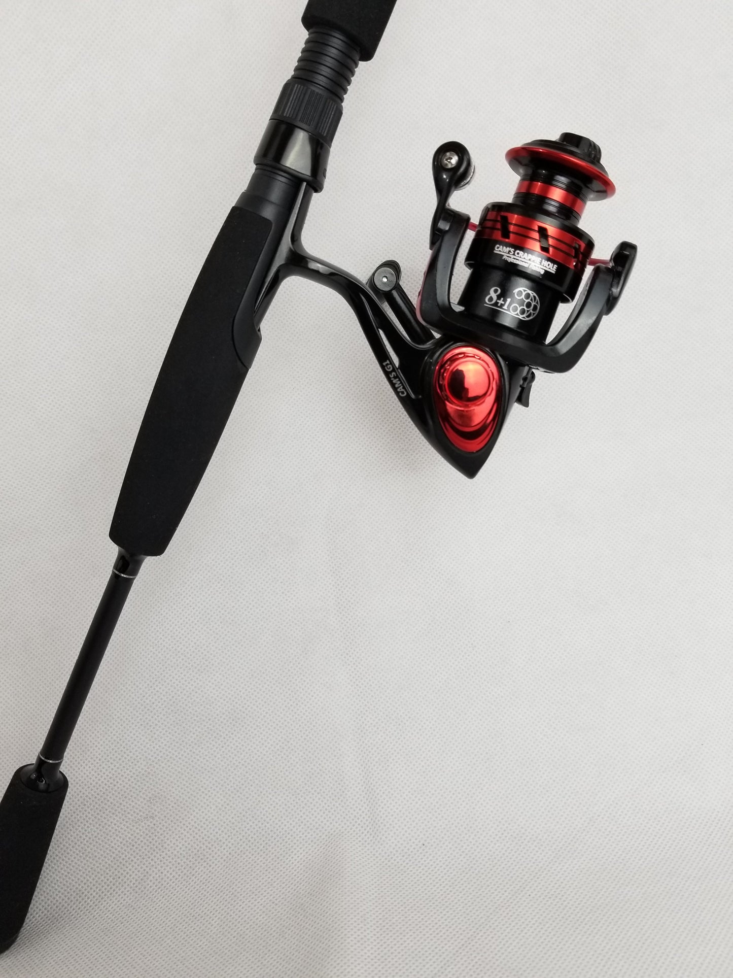 Cam's 6'2"  (8+1) BB Black & Red "War Horse" Magic Stik Rod & Reel Combo