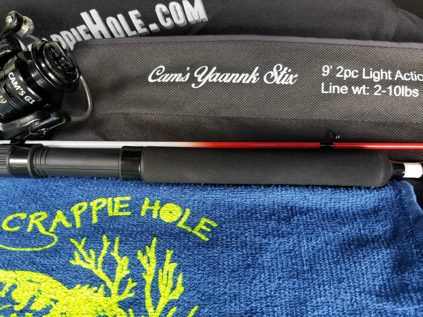 Cam's 9ft. 2pc. Yaannk Stik + 9 (BB) Cam's Xtralite Reel