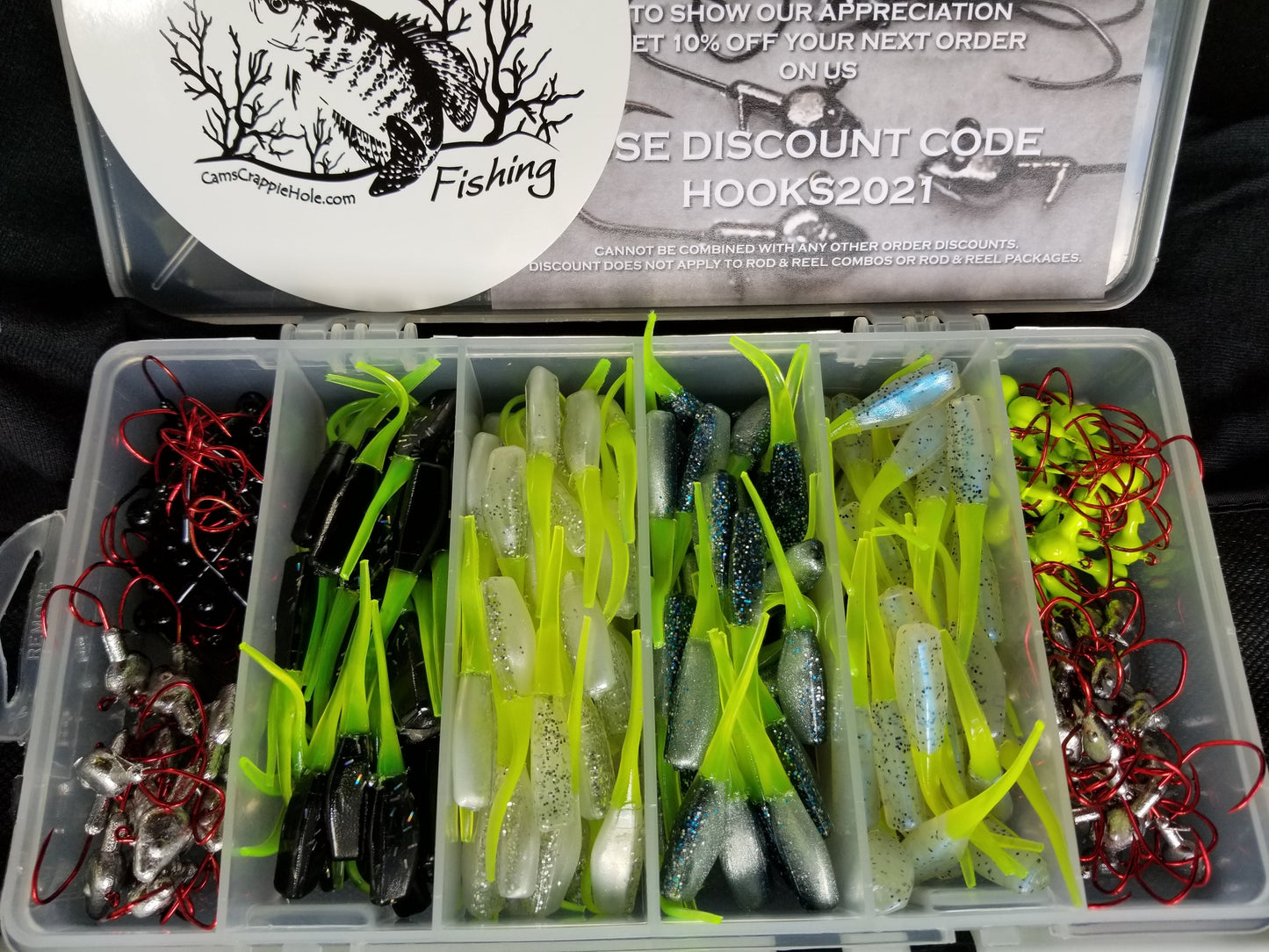 Cam's 10ft. 2pc. Yaannk Stik + 7 (BB)  Cam's Xtralite Reel + Plastics and Hooks Kit