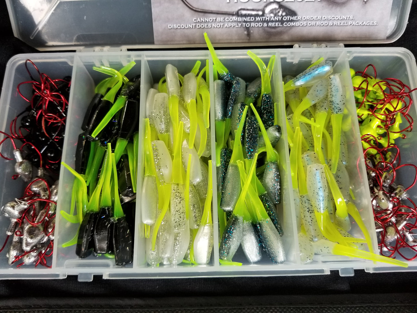 Cam's 9ft. 2pc. Yaannk Stik + 7 (BB)  Cam's Xtralite Reel + Plastics and Hooks Kit