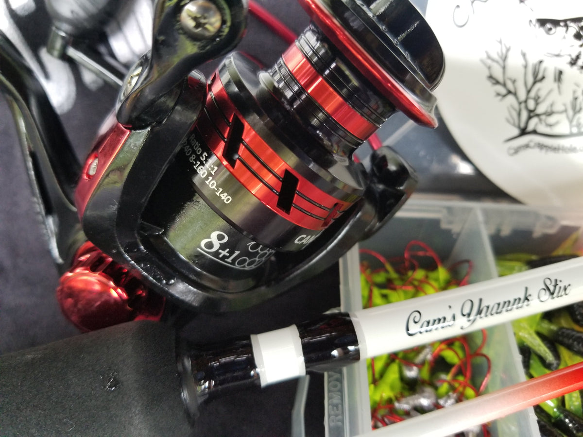 Cam's 9ft Yaannk Stick Combo Rod and Reel Tri-Color Tube Kit