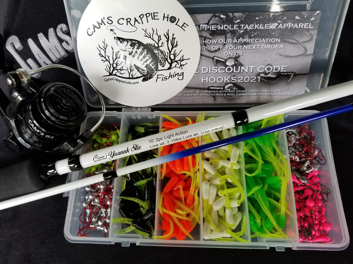 Cam's 10ft Yaannk Stick Combo Rod and Reel  1.5" Stinger Kit
