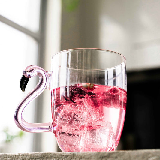 3D Flamingo Glass Mugs