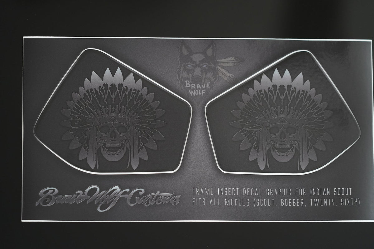 Indian Scout Mid-Frame Insert - Skull Warbonnet V2