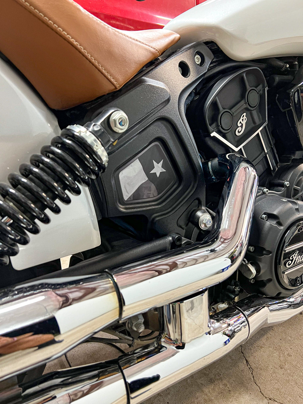 Indian Scout Mid-Frame Insert - Texas Flag