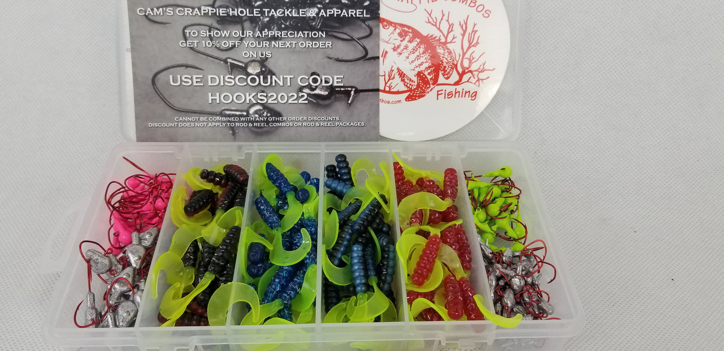 Cam's RED & BLUE Complete Curly Tail [Hologram Flake] Starter Assortment Package Kit