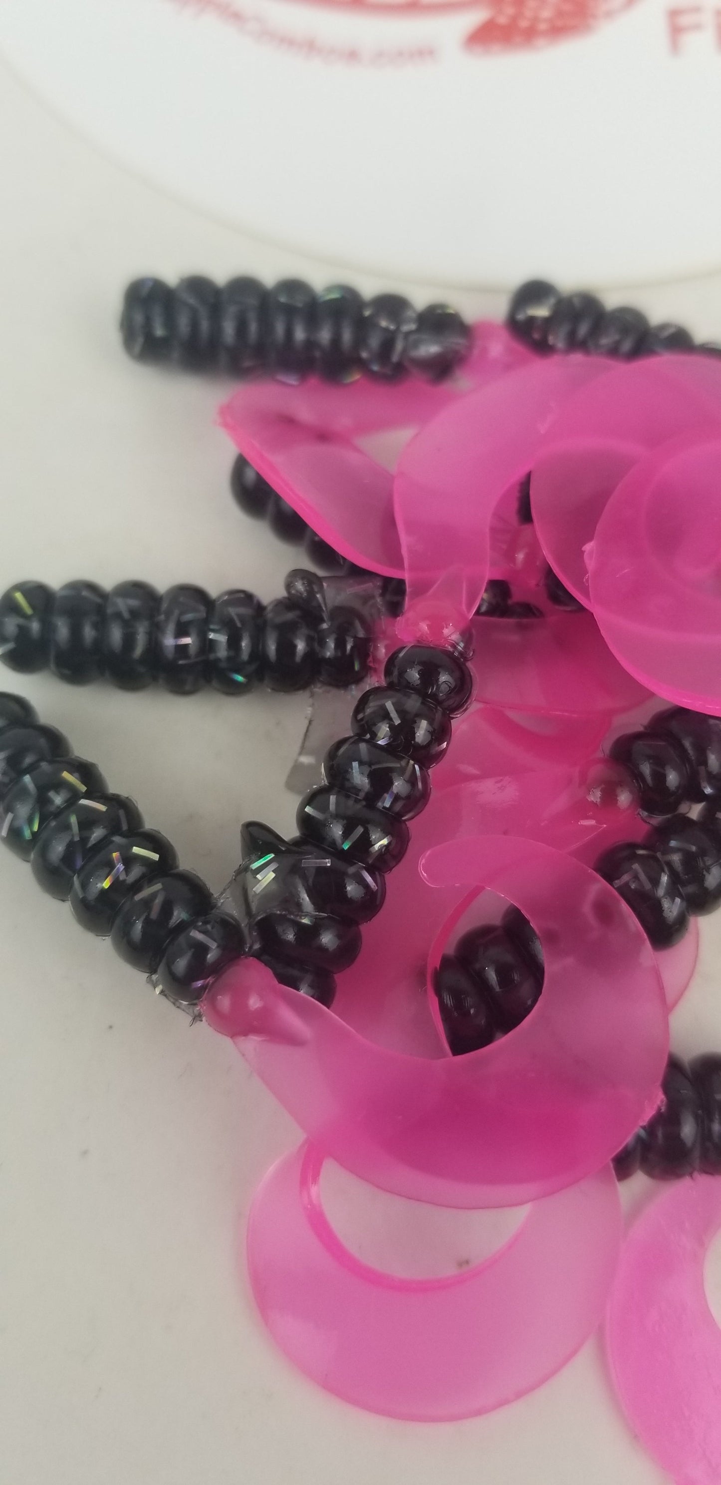 Cam's 2" BLACK BLAZE (HOLOGRAM FLAKE)  Curly Tail Grub 35pc  Crappie Soft Jigs  [A Cam's Exclusive]
