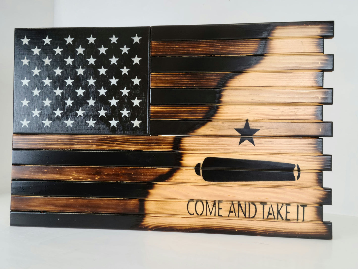 Deluxe 3 Compartment Gun Concealment Case (Hybrid American Flag Designs)