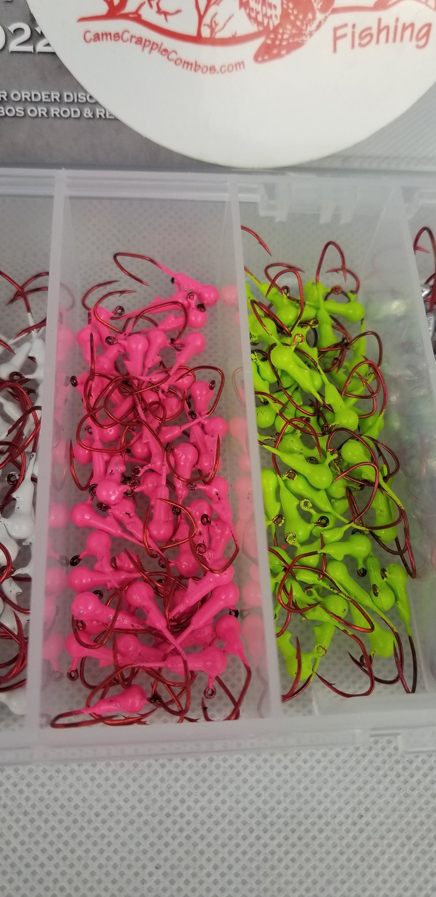 Cam's 120pc. Hand Painted Assortment 1/32 #2"Nasty Bend Hooks" Jighead Kit