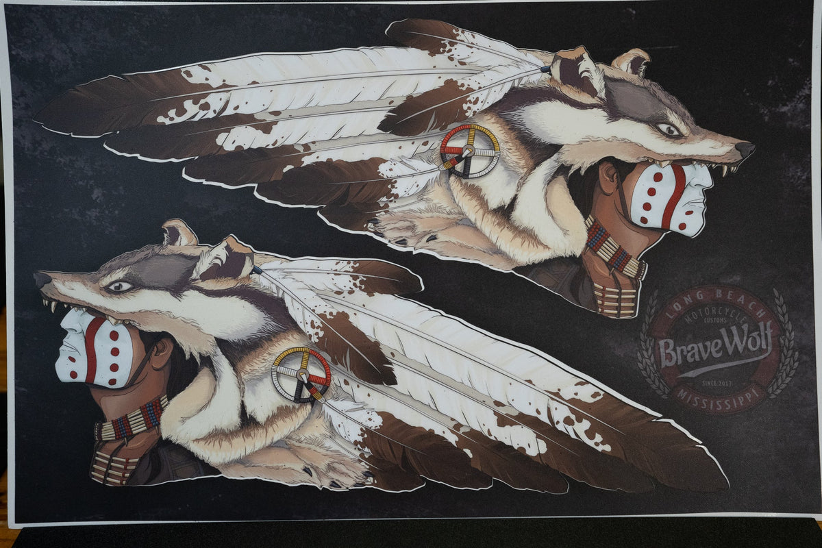 CLEARANCE-The Brown Wolf-Universal Tank Decals