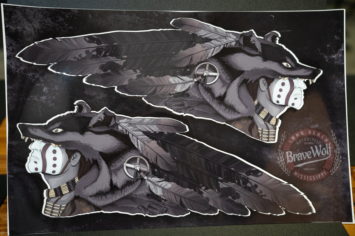 CLEARANCE -The Black Wolf - Dark-Universal Tank Decals