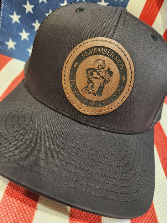 Remember Kids Electricity Can Kill You Hat Flex Fit