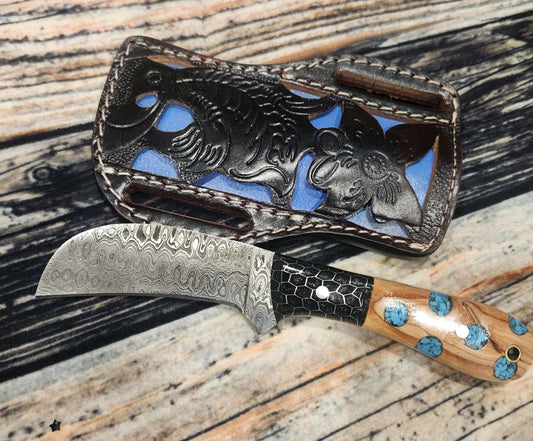 Damascus Knife Lineman #010