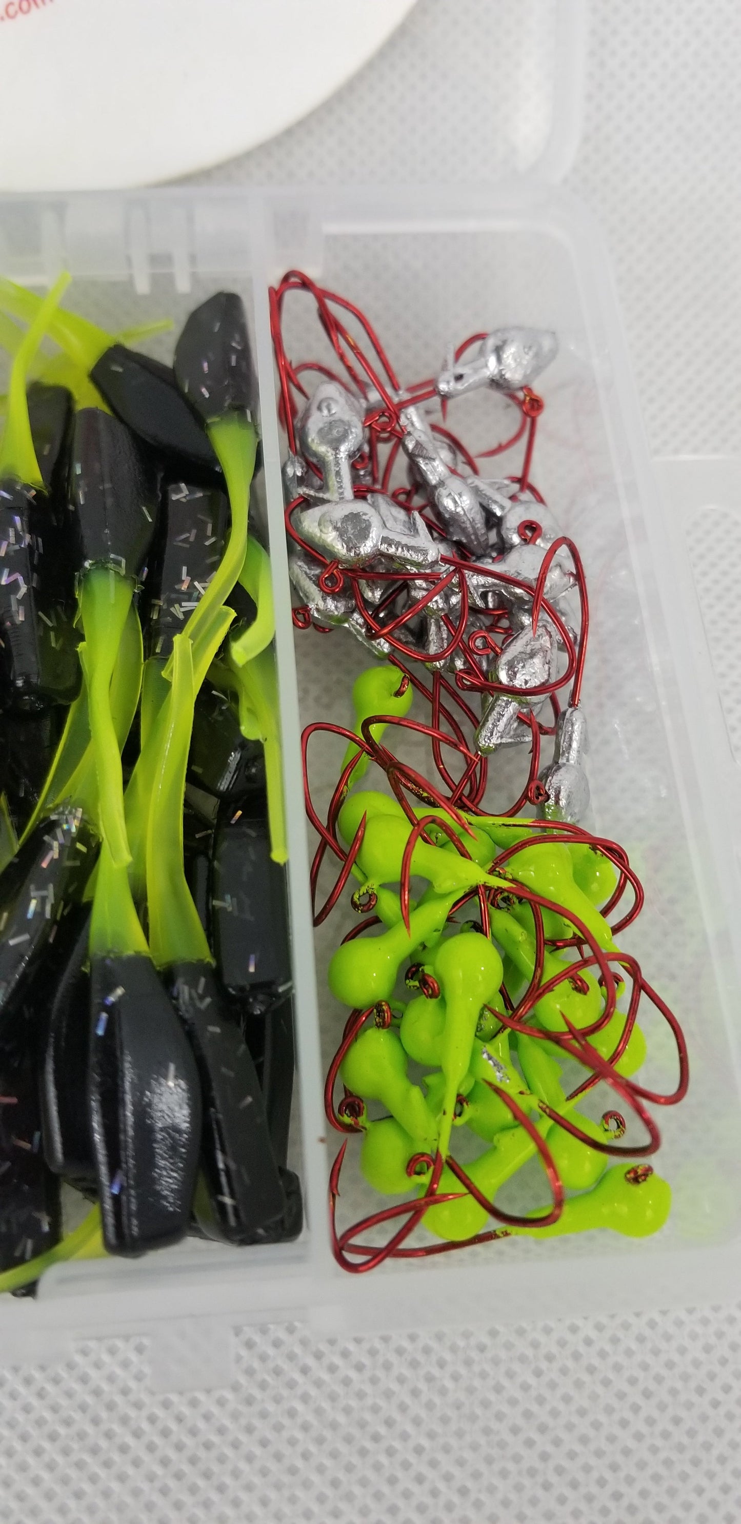 2025 New Cam's Complete Hooks & Plastics "GOLDFINGER" Stinger Shad Plastics [Hologram Flake] Assortment Package Kit