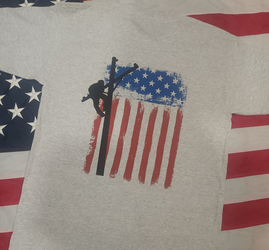 Lineman Flag grey RWB 014