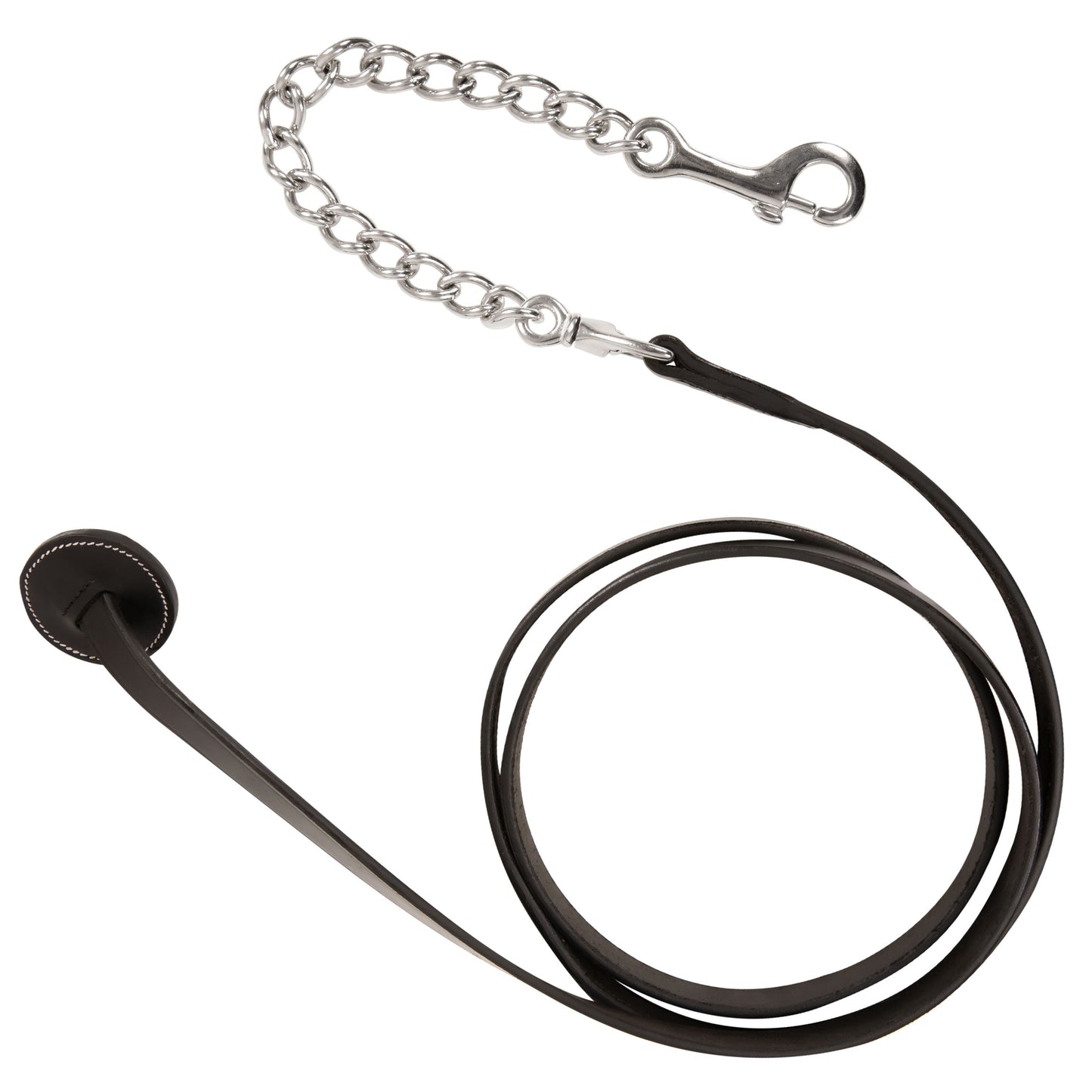 ExionPro Duo-Tone Leather Lead with Chain - White