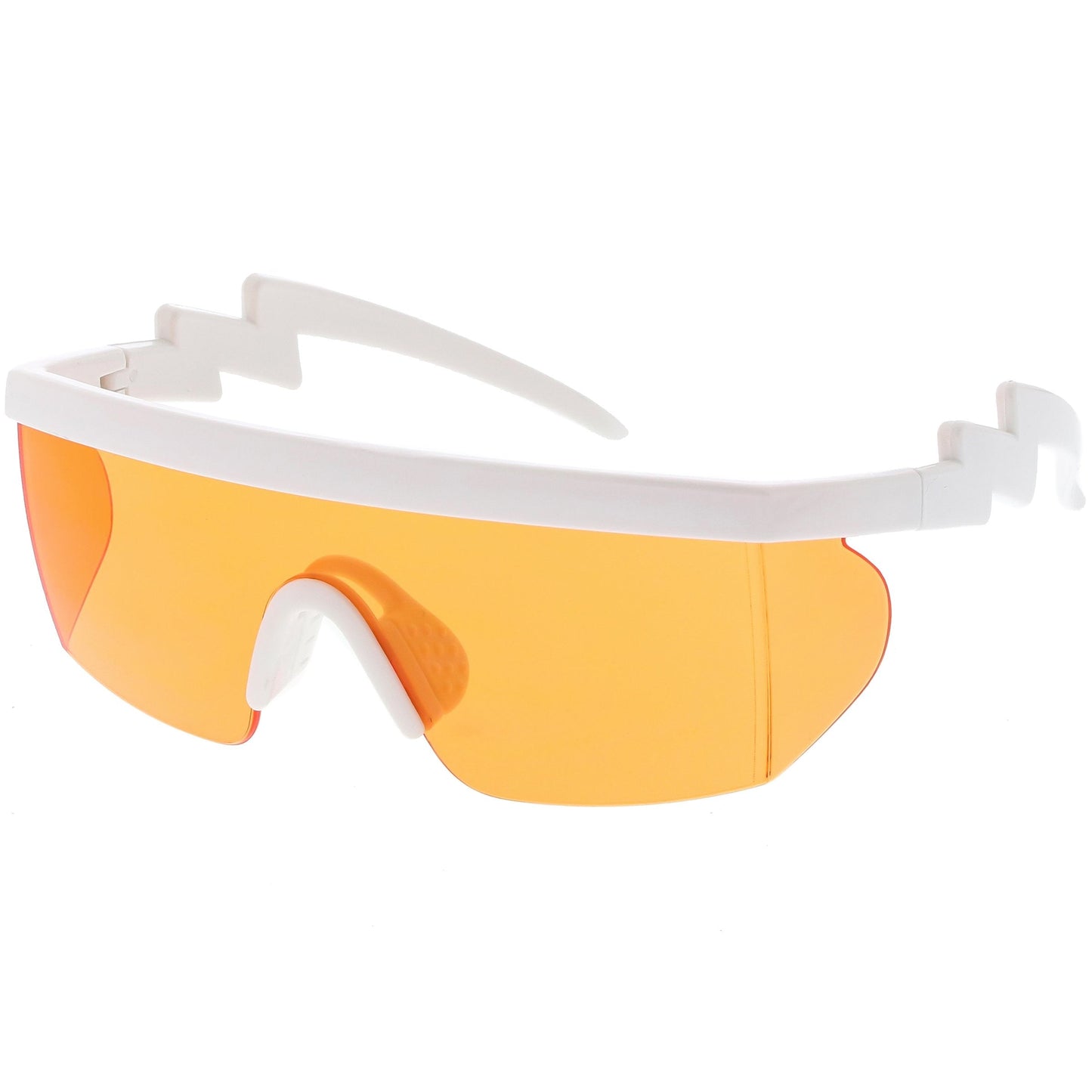 Retro Flat Top Color Tone Half Frame Goggle Shield Sunglasses C546