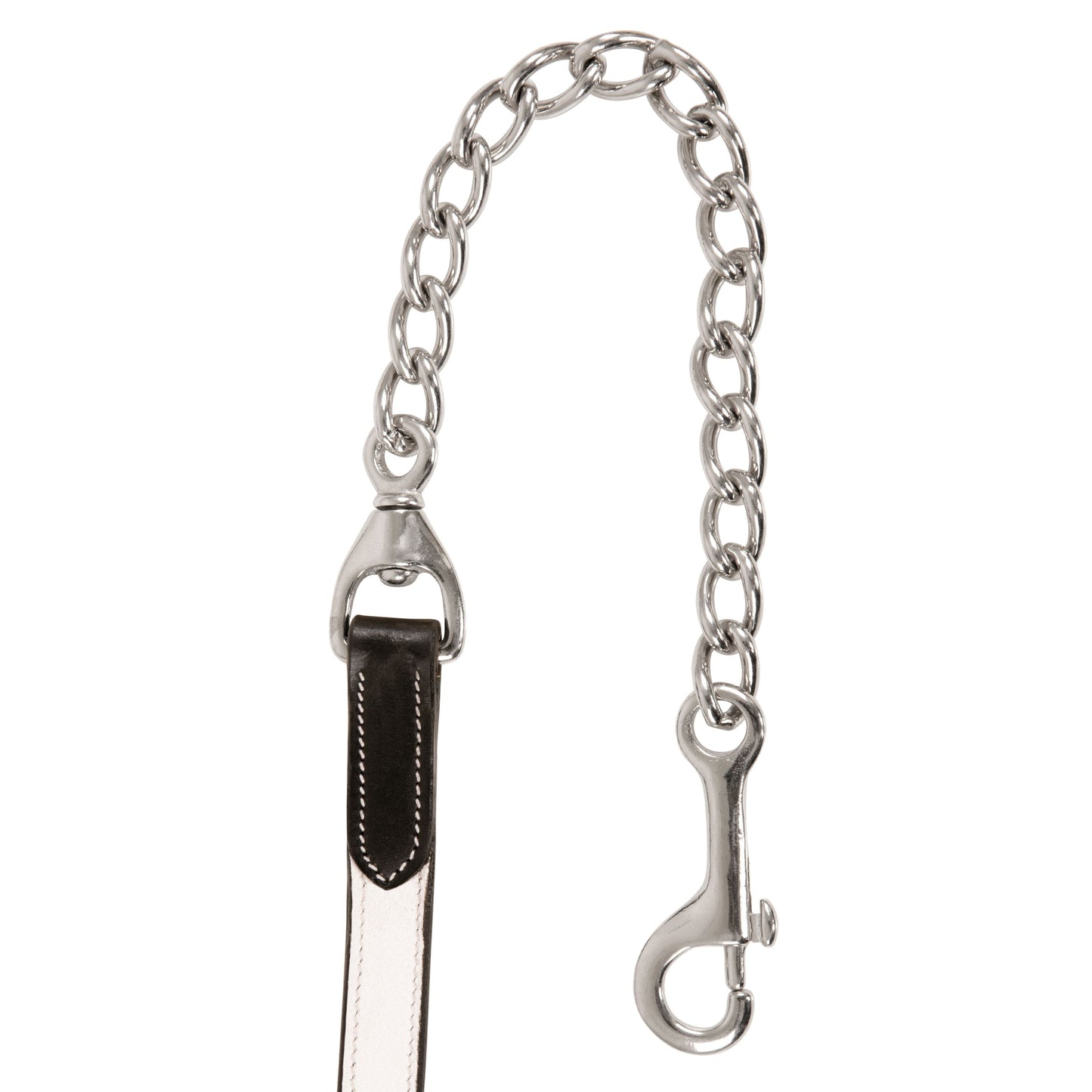 ExionPro Duo-Tone Leather Lead with Chain - White
