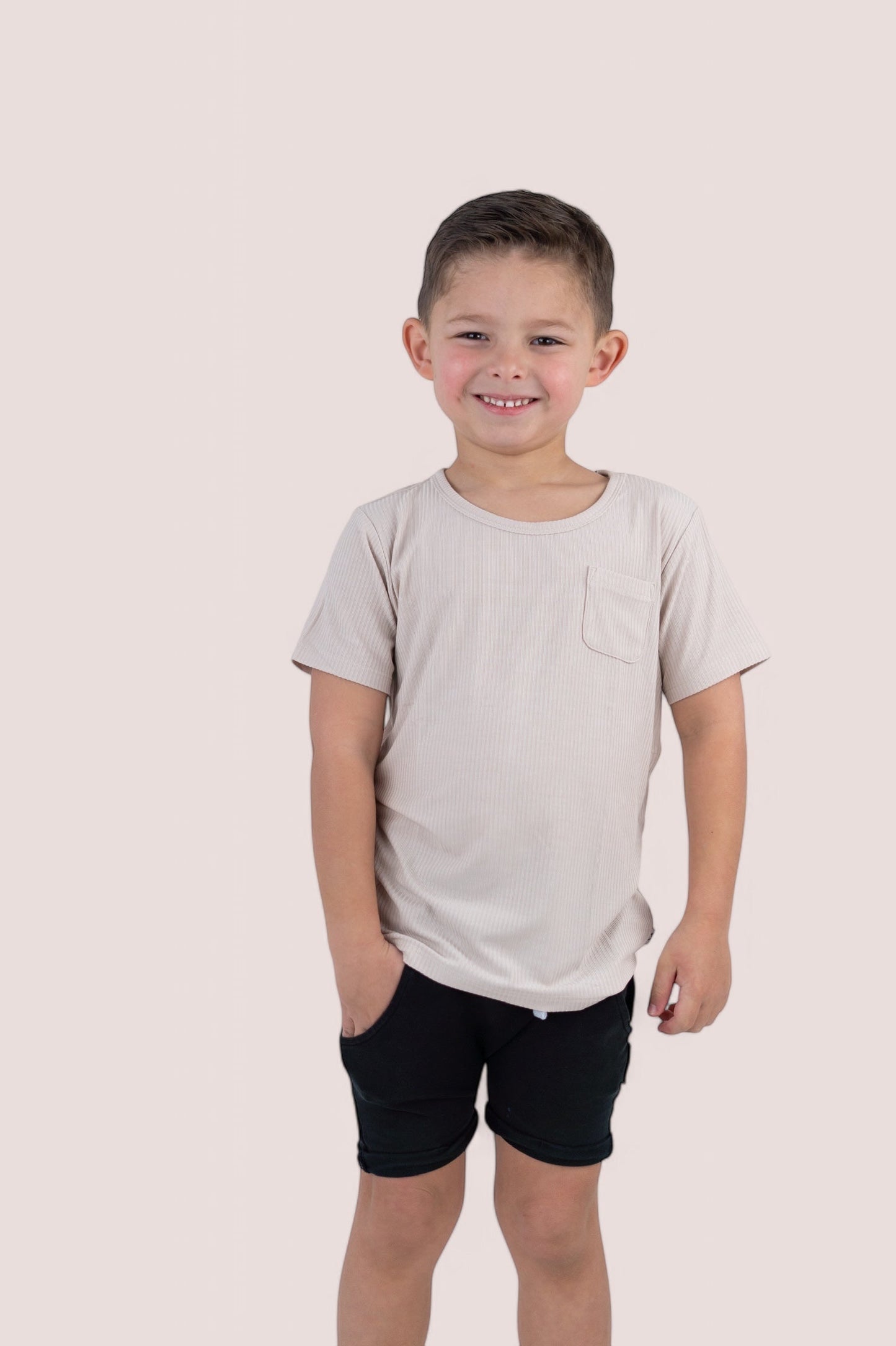 TOTALLY TAN RIB DREAM POCKET TEE