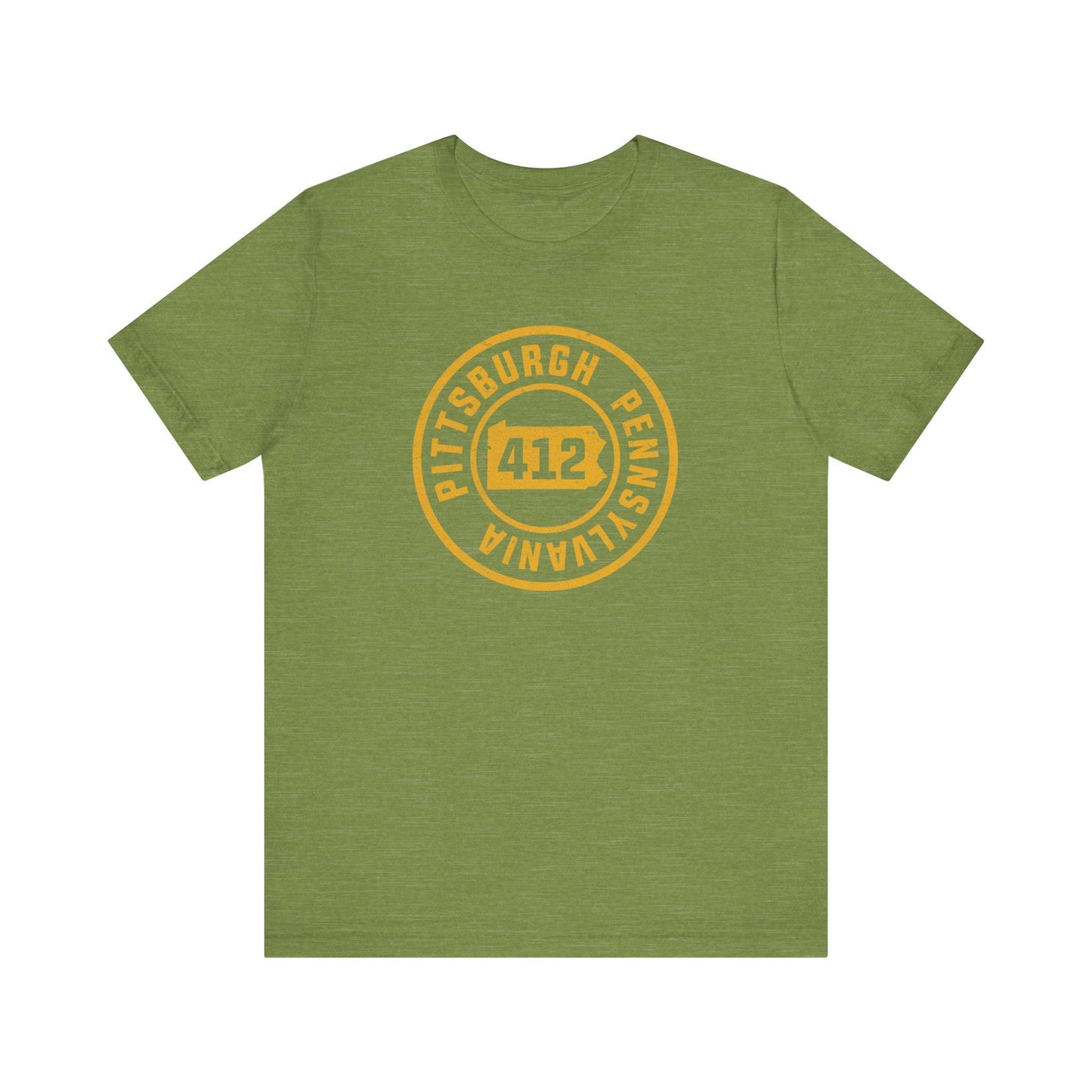 412 Area Code Pittsburgh Pa Stamped Short Sleeve T-Shirt