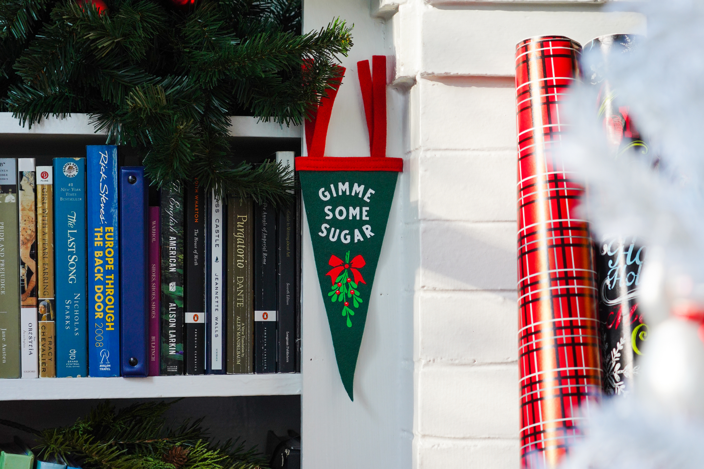 Gimme Some Sugar Mistletoe Mini Pennant
