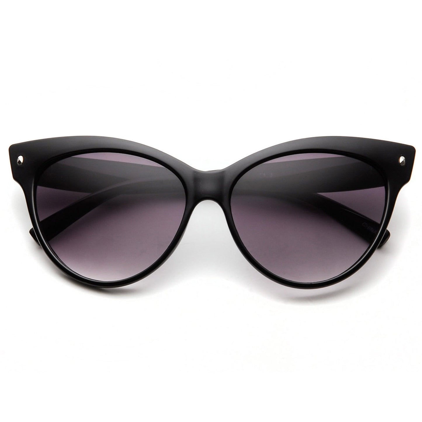 High Pointed Tip Inset Frame Oversize Cat Eye Sunglasses 8462