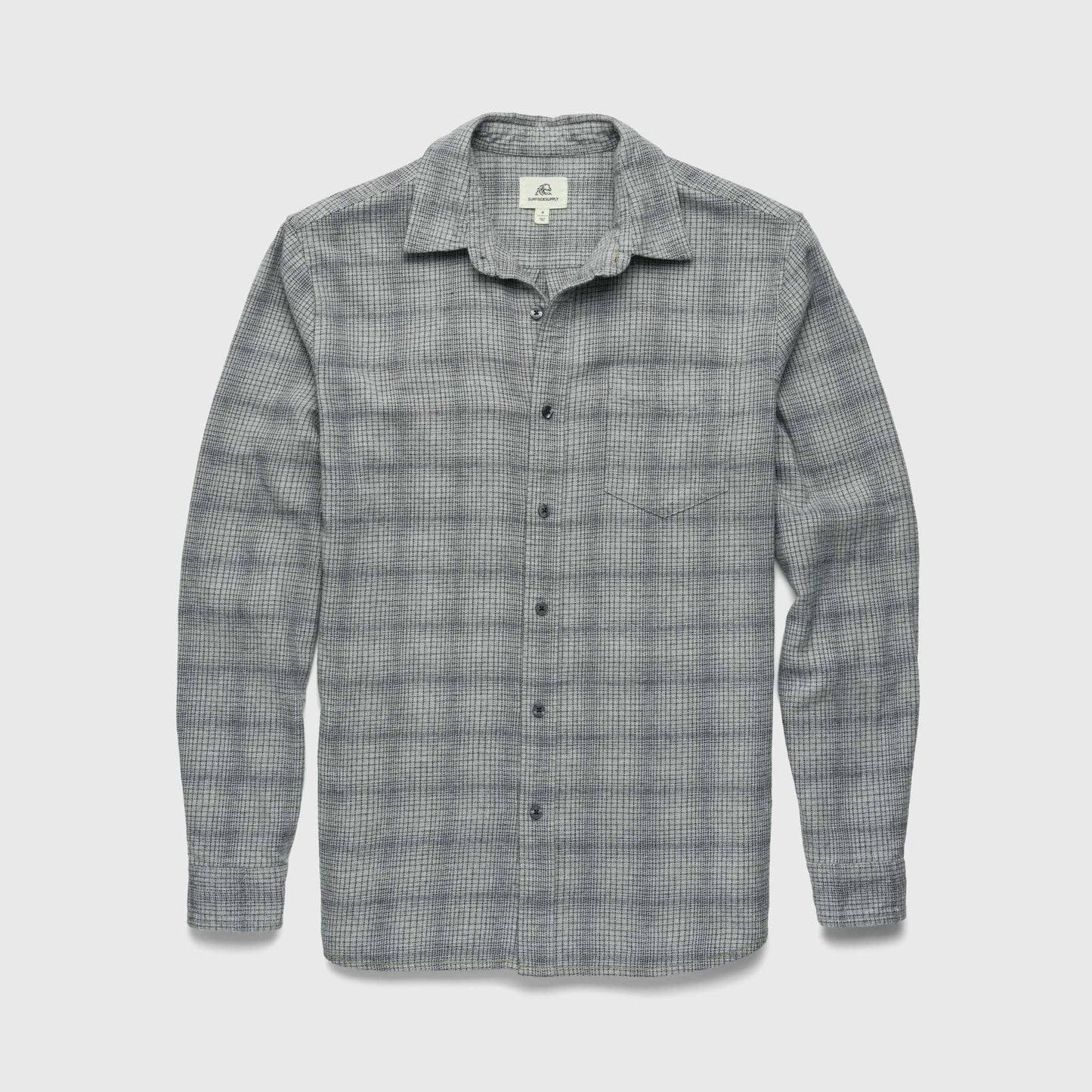 Brian Brushed Plaid Shirt - Heather Grey