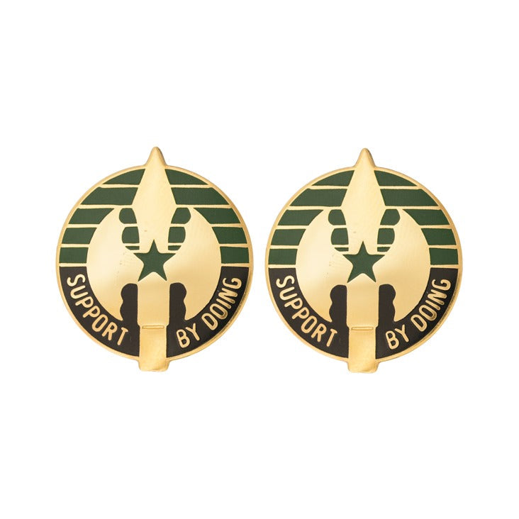 220th Military Police Brigade Unit Crest DUI - 1 Pair - SUPPORT BY DOING