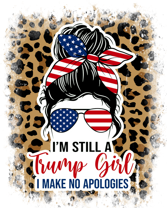 Trump Girl No Apologies Decal - 2272