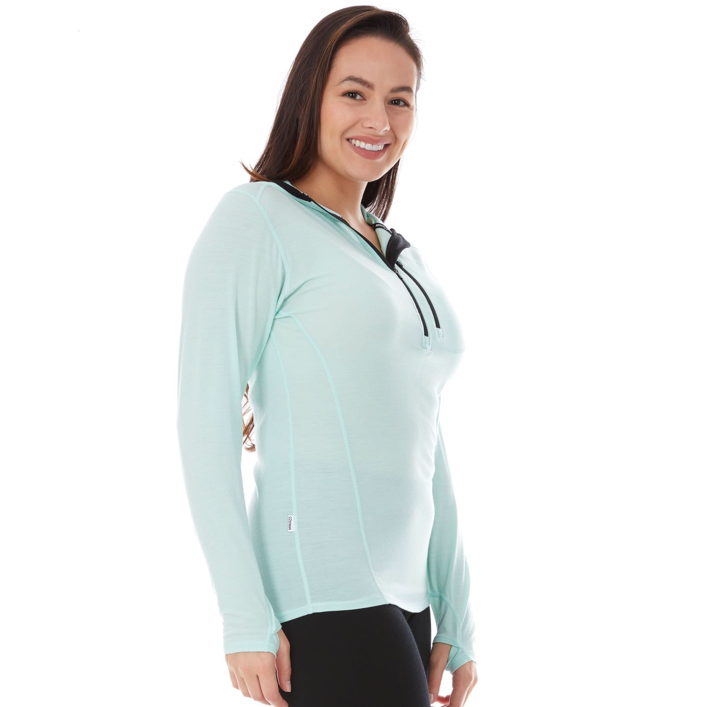 Women's 1/4 Zip Merino Sun Hoodie - Microweight