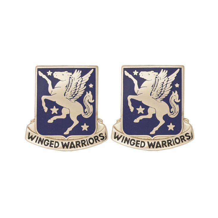 228th Aviation Unit Crest DUI - 1 Pair - WINGED WARRIORS