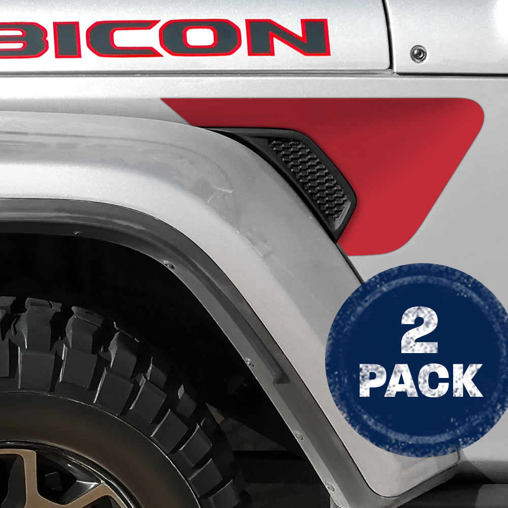 Red 2pc Vinyl Fender Decal
