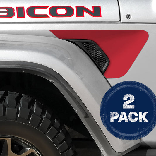 Red 2pc Vinyl Fender Decal