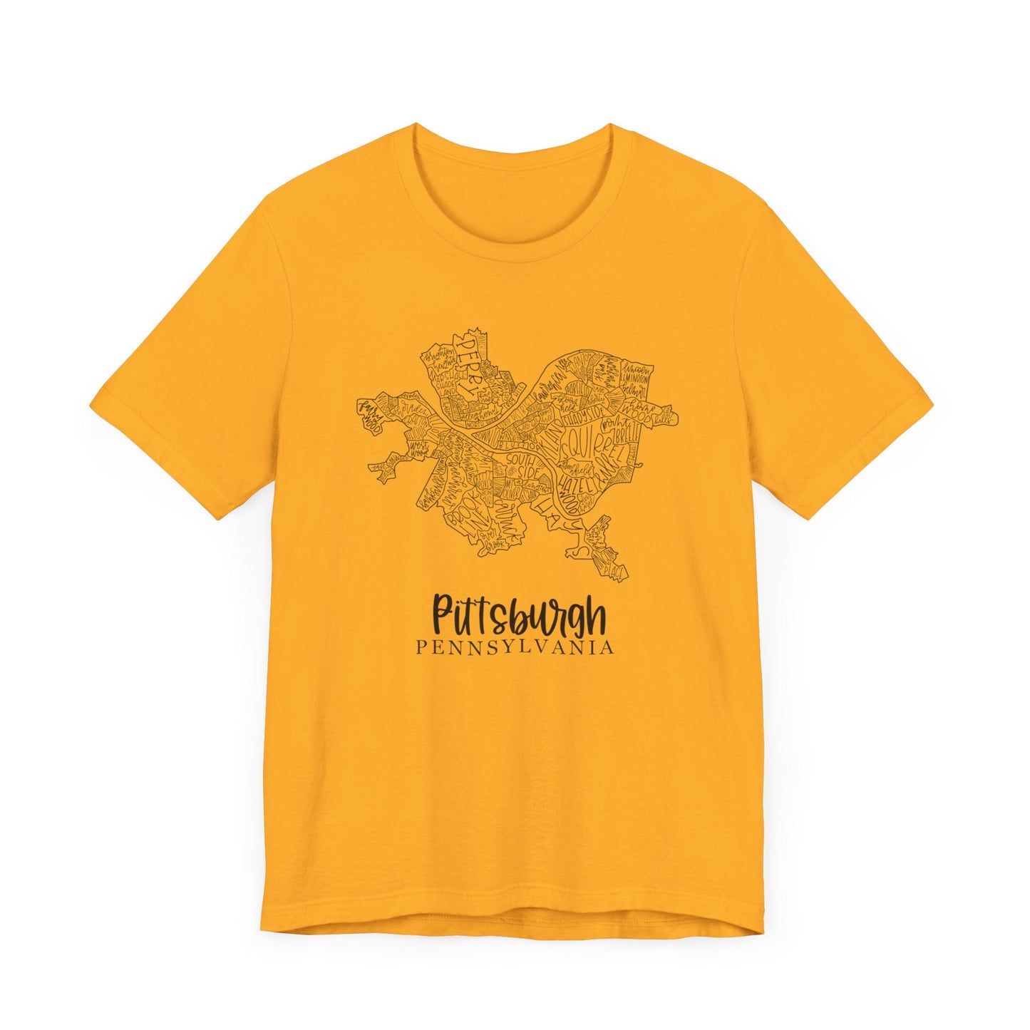 Pittsburgh Topo Word Map Graphic Premium Fit T-shirt