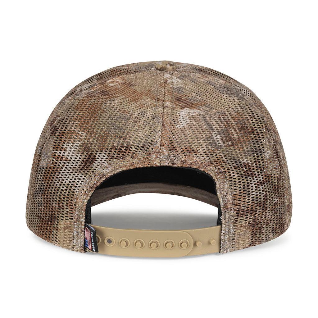 Puff Embroidered Camo Mesh Hat