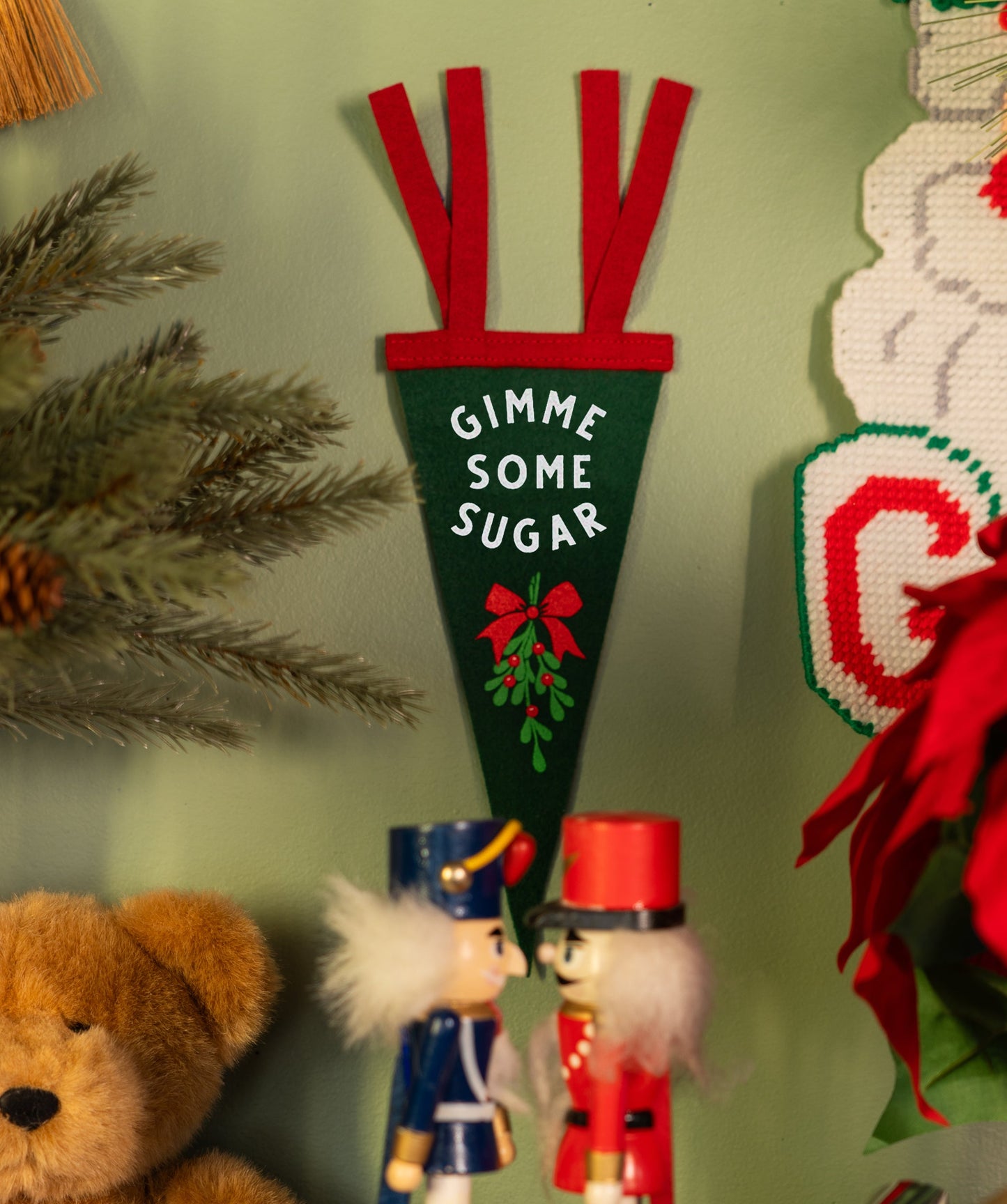 Gimme Some Sugar Mistletoe Mini Pennant