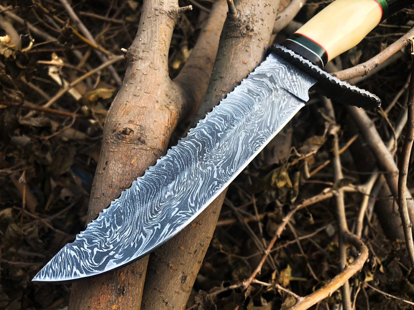 Christmas Sale !!! New Custom Handmade Damascus Steel Hunting Knife
