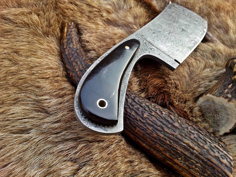Damascus Hand Made Mini Cleaver Knife