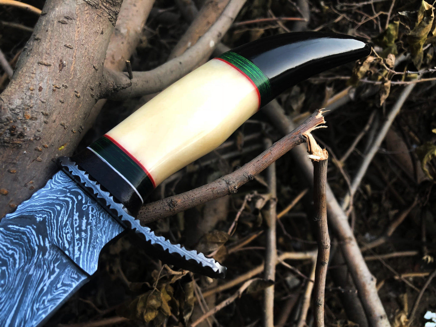 Christmas Sale !!! New Custom Handmade Damascus Steel Hunting Knife