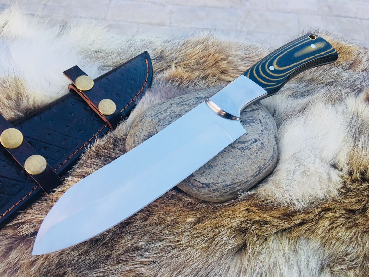 Full Tang Custom Handmade D2 Steel Kitchen Knife